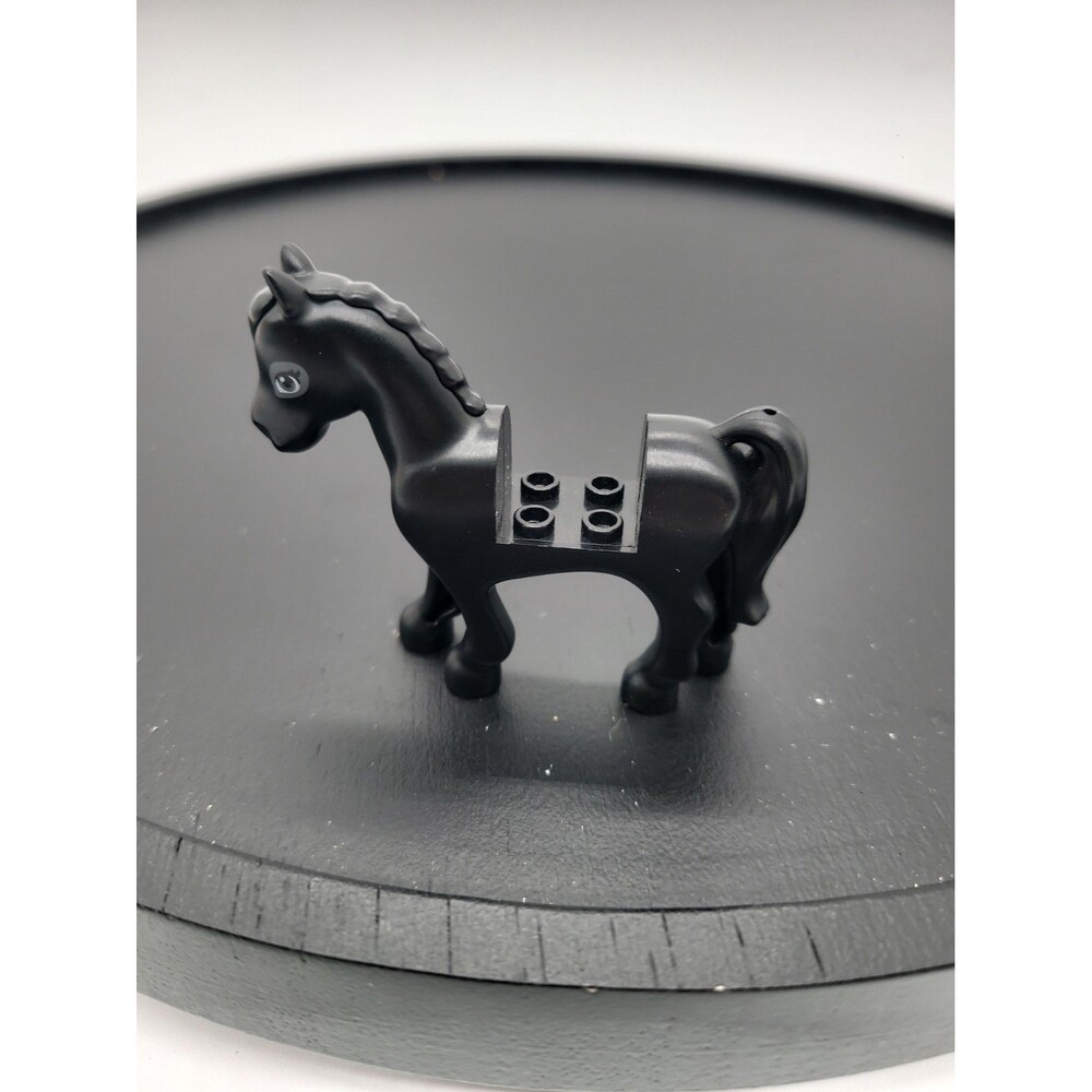 LEGO Black Horse Animal Figure Printed Eyes, Plastic, Animals Interest, 1pc